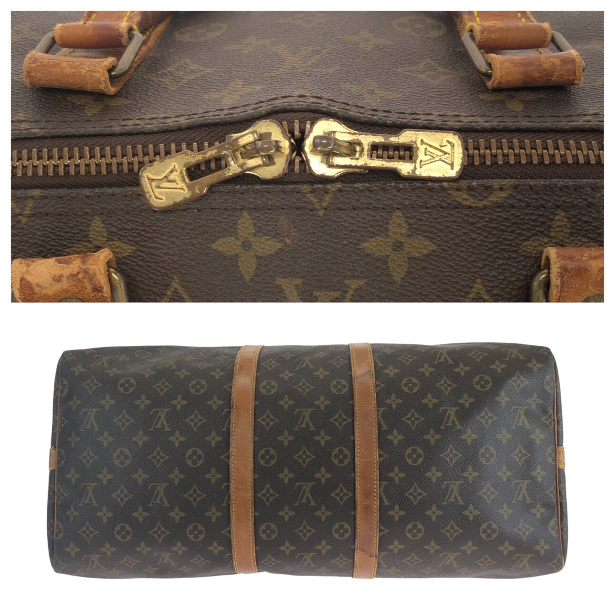 15027
LOUIS VUITTON ルイヴィトン モノグラム キーポルバンドリエール 55 ブラウン ゴールド金具 PVC / レザー M41414 ボストンバッグ 男女兼用  レディース