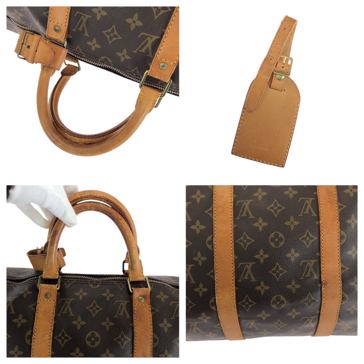 15028
LOUIS VUITTON ルイヴィトン モノグラム キーポル50 バンドリエール 男女兼用 ブラウン ゴールド金具 PVC M41426 ボストンバッグ ハンドバッグ  メンズ