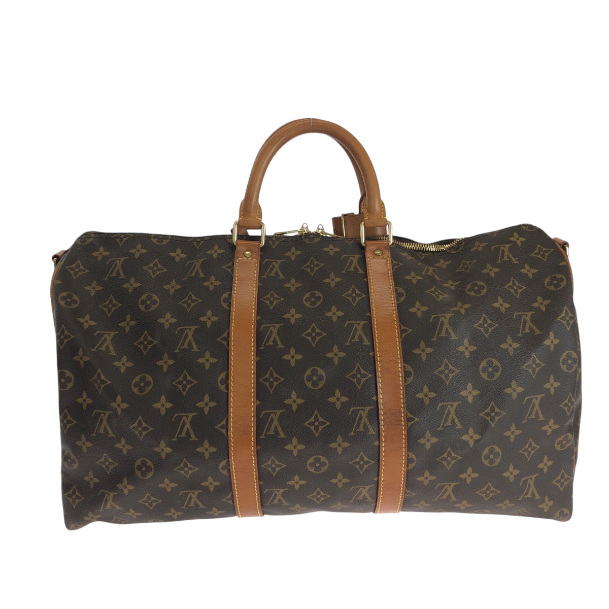 15029
LOUIS VUITTON ルイヴィトン モノグラム キーポル50 バンドリエール 男女兼用 ブラウン ゴールド金具 PVC M41426 ボストンバッグ ハンドバッグ  レディース