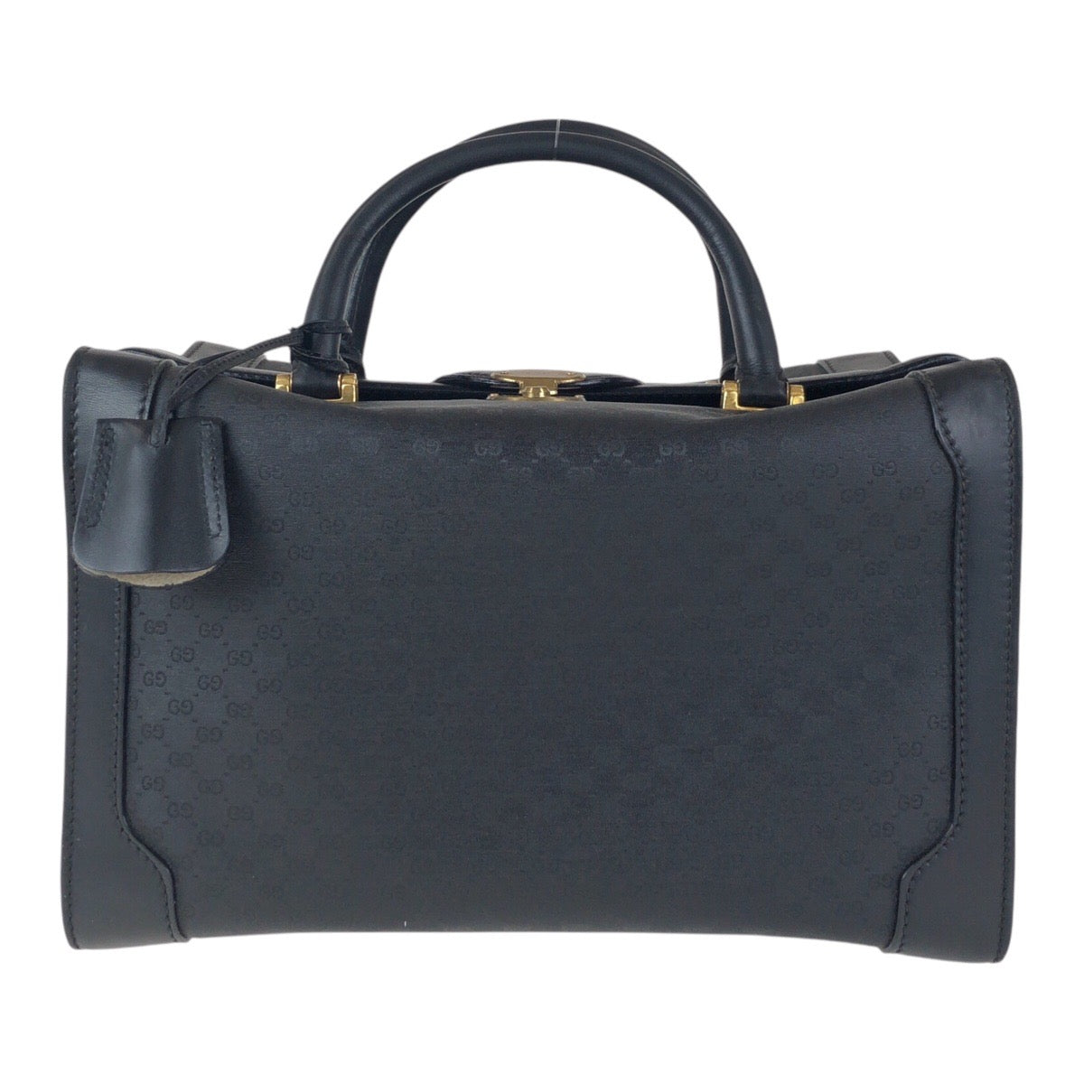 15034
GUCCI グッチ ヴィンテージ オールドグッチ ブラック 黒 ゴールド金具 GGキャンバス / レザー 013 087 1754 ハンドバッグ ドクターズバッグ  レディース