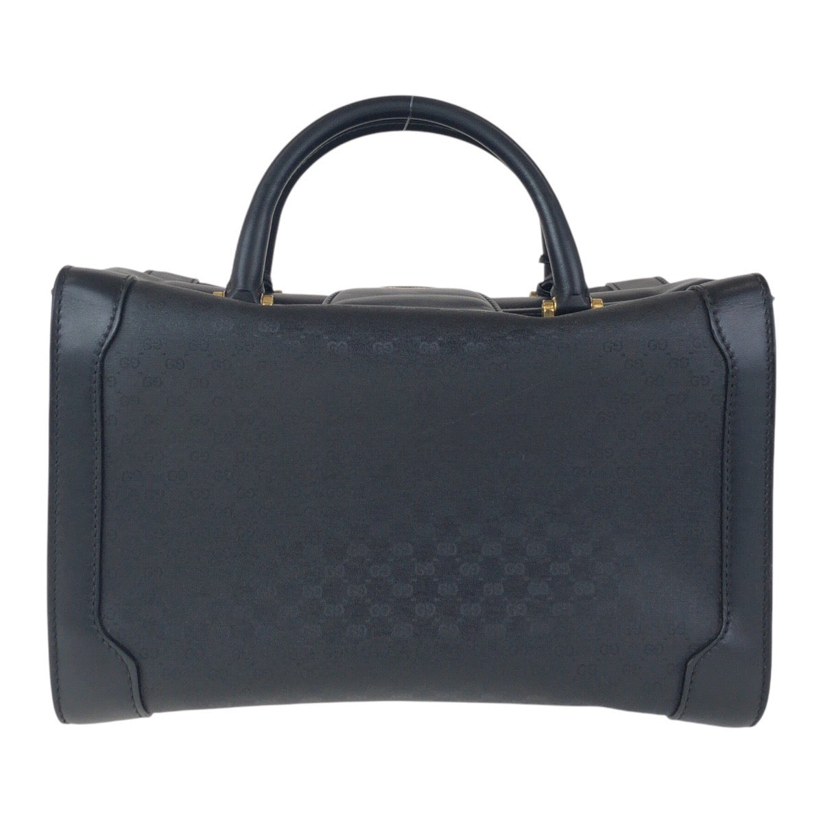 15034
GUCCI グッチ ヴィンテージ オールドグッチ ブラック 黒 ゴールド金具 GGキャンバス / レザー 013 087 1754 ハンドバッグ ドクターズバッグ  レディース