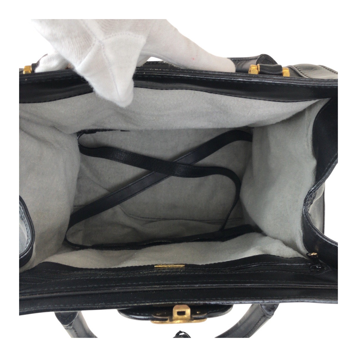 15034
GUCCI グッチ ヴィンテージ オールドグッチ ブラック 黒 ゴールド金具 GGキャンバス / レザー 013 087 1754 ハンドバッグ ドクターズバッグ  レディース