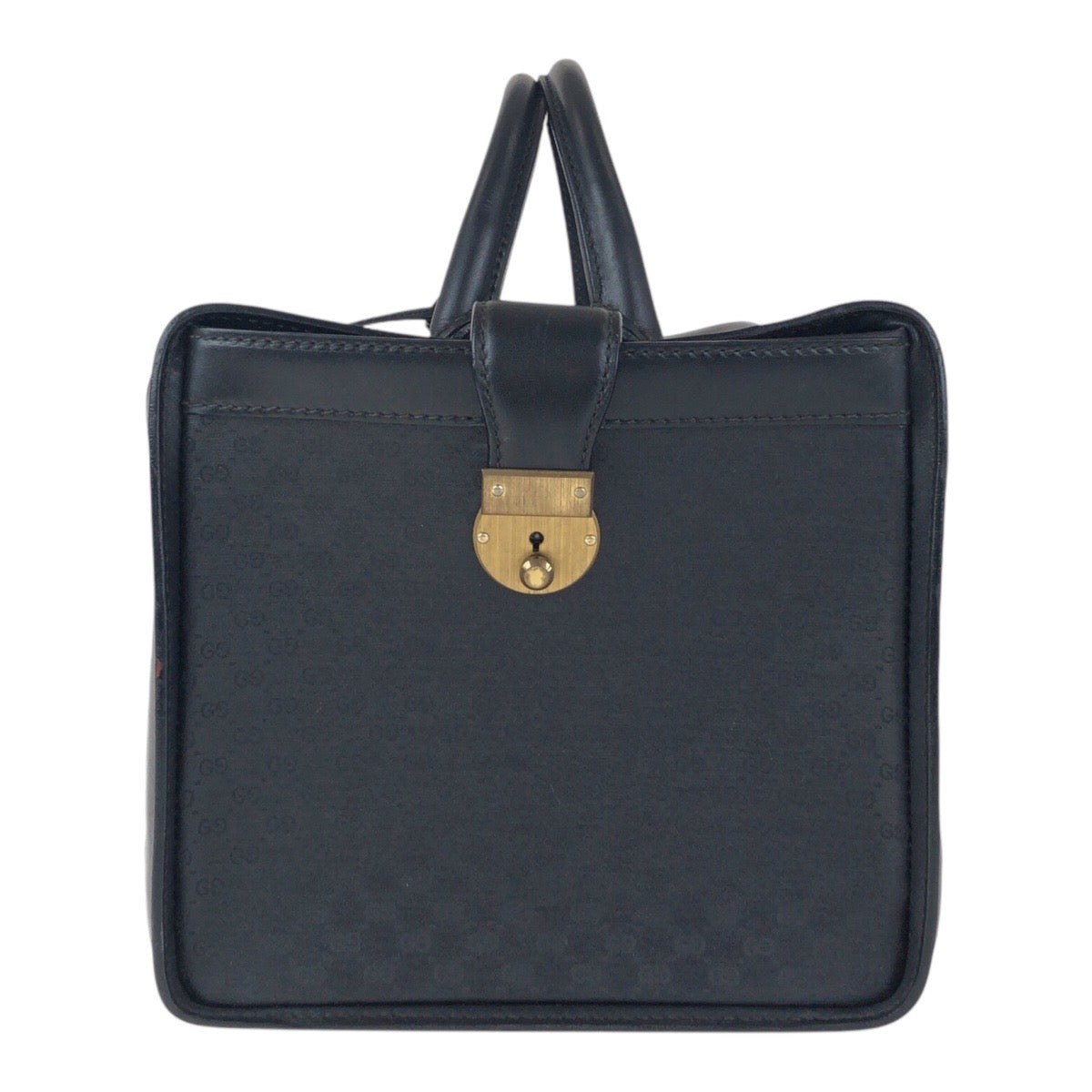 15034
GUCCI グッチ ヴィンテージ オールドグッチ ブラック 黒 ゴールド金具 GGキャンバス / レザー 013 087 1754 ハンドバッグ ドクターズバッグ  レディース