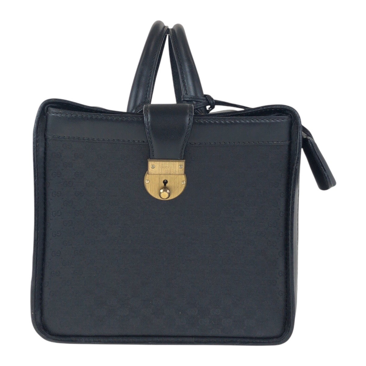 15034
GUCCI グッチ ヴィンテージ オールドグッチ ブラック 黒 ゴールド金具 GGキャンバス / レザー 013 087 1754 ハンドバッグ ドクターズバッグ  レディース