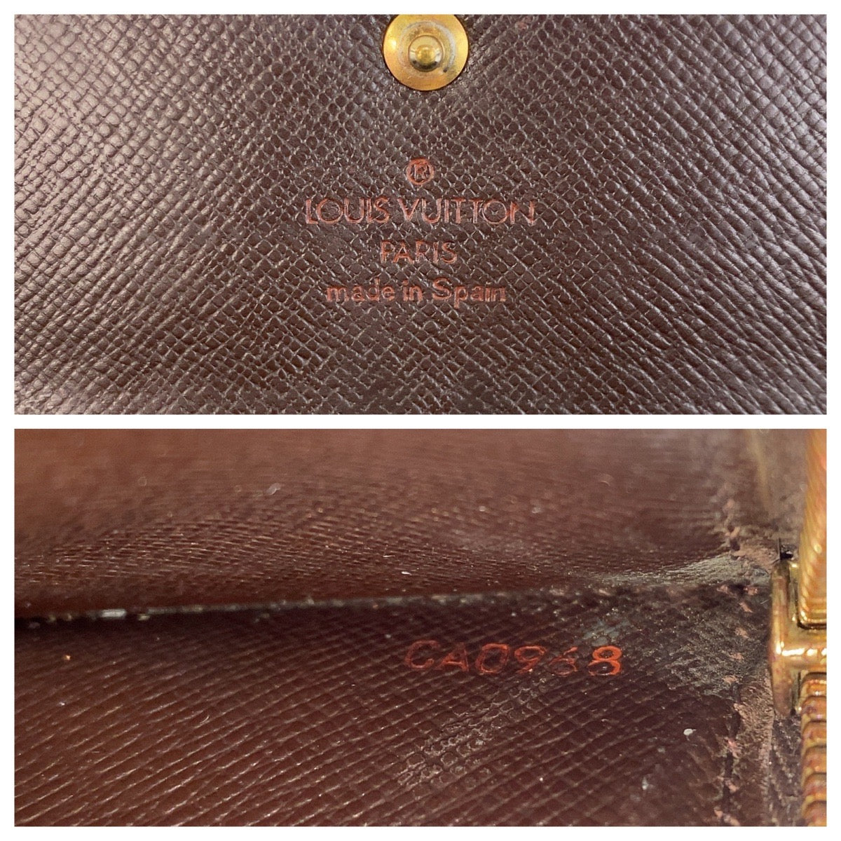 15035
LOUIS VUITTON ルイヴィトン ダミエ ポシェット ポルト モネ クレディ ブラウン ゴールド金具 PVC N61725 長財布 ロングウォレット  レディース