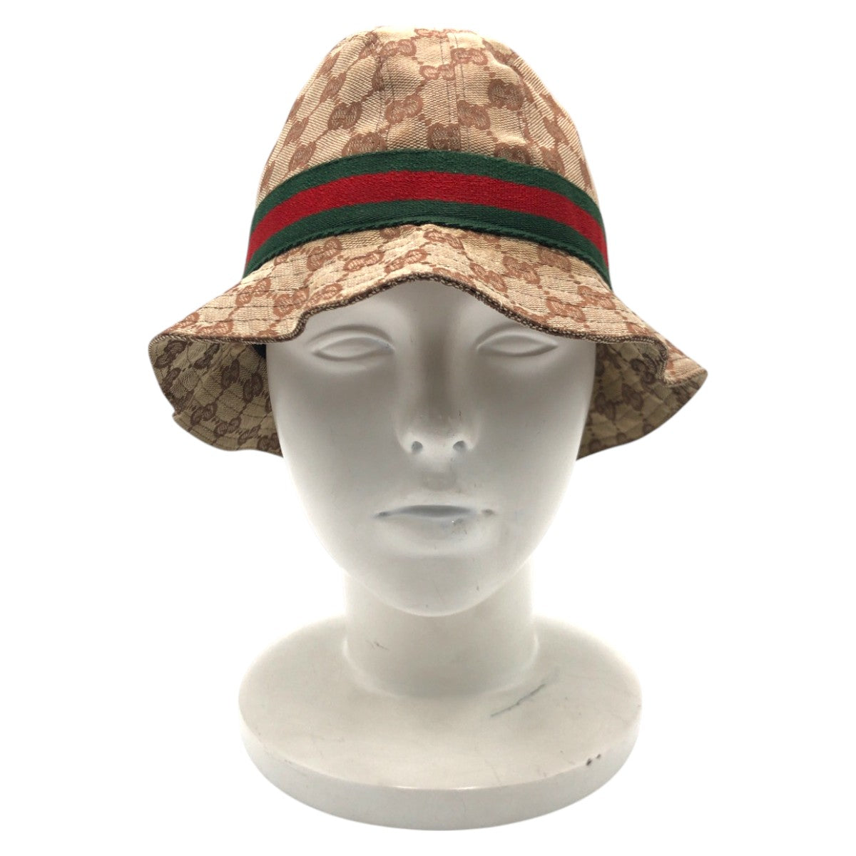 15038
GUCCI グッチ シェリーライン GG柄 ブラウン GGキャンバス ハット バケット 帽子 男女兼用  レディース