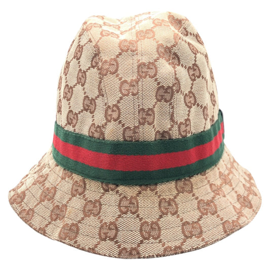 15038
GUCCI グッチ シェリーライン GG柄 ブラウン GGキャンバス ハット バケット 帽子 男女兼用  レディース