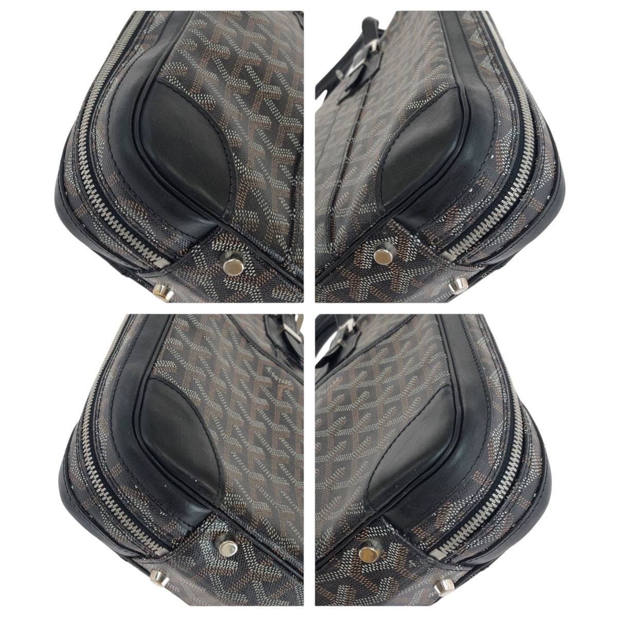 15049
GOYARD ゴヤール アンバサード PM ブラック 黒 イエロー シルバー金具 PVC / レザー ビジネスバッグ ブリーフケース  メンズ
