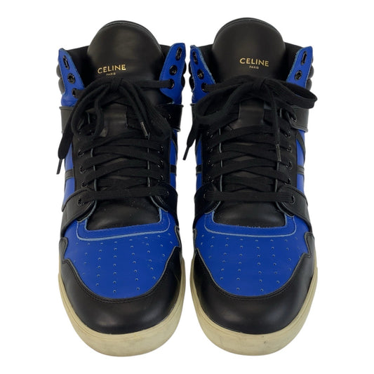 15053
 CELINE Blue and black leather sneakers for men