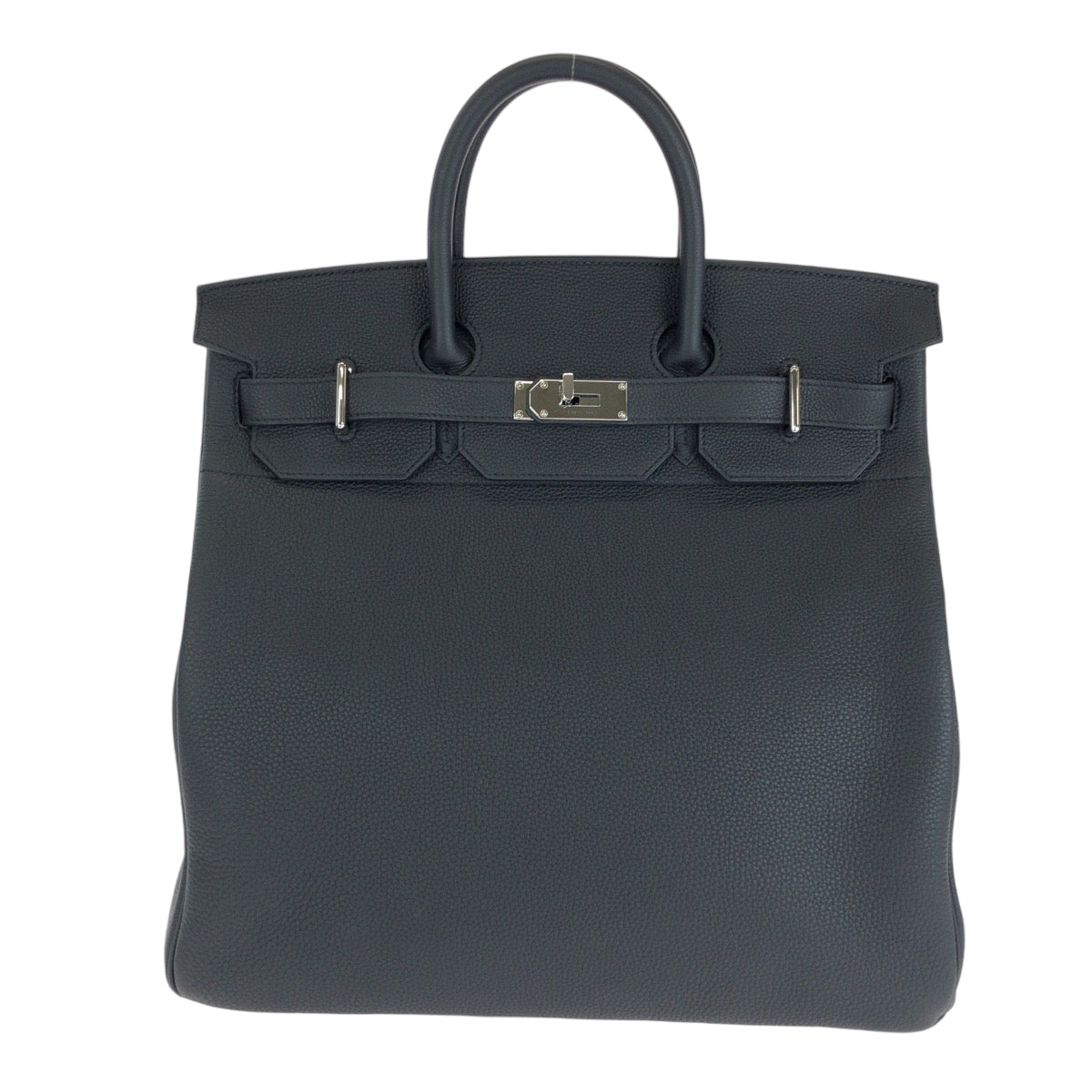 15054
HERMES エルメス オータクロア40 男女兼用 ブラック 黒 シルバー金具 トゴ ハンドバッグ ボストンバッグ U刻印  メンズ SA1980
