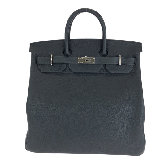 15054
HERMES エルメス オータクロア40 男女兼用 ブラック 黒 シルバー金具 トゴ ハンドバッグ ボストンバッグ U刻印  メンズ SA1980