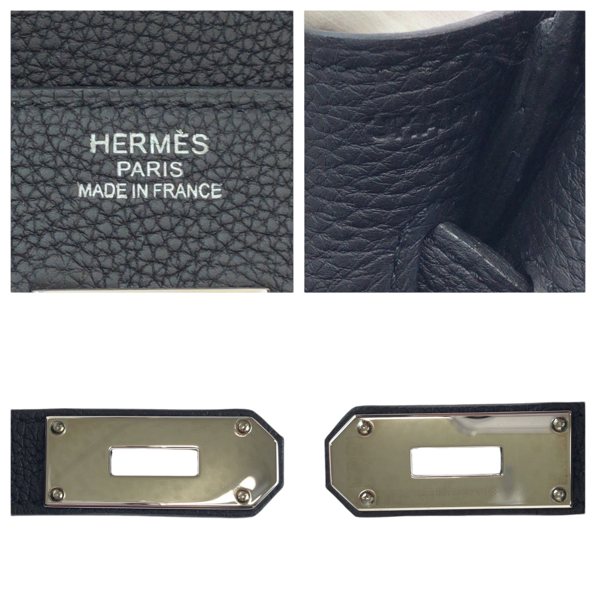 15054
HERMES エルメス オータクロア40 男女兼用 ブラック 黒 シルバー金具 トゴ ハンドバッグ ボストンバッグ U刻印  メンズ SA1980
