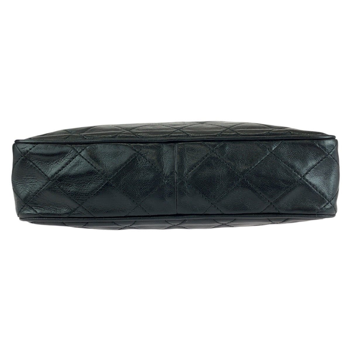 15055
CHANEL シャネル ヴィンテージ マトラッセ フリンジ ブラック 黒 ゴールド金具 ラムスキン ショルダーバッグ  レディース