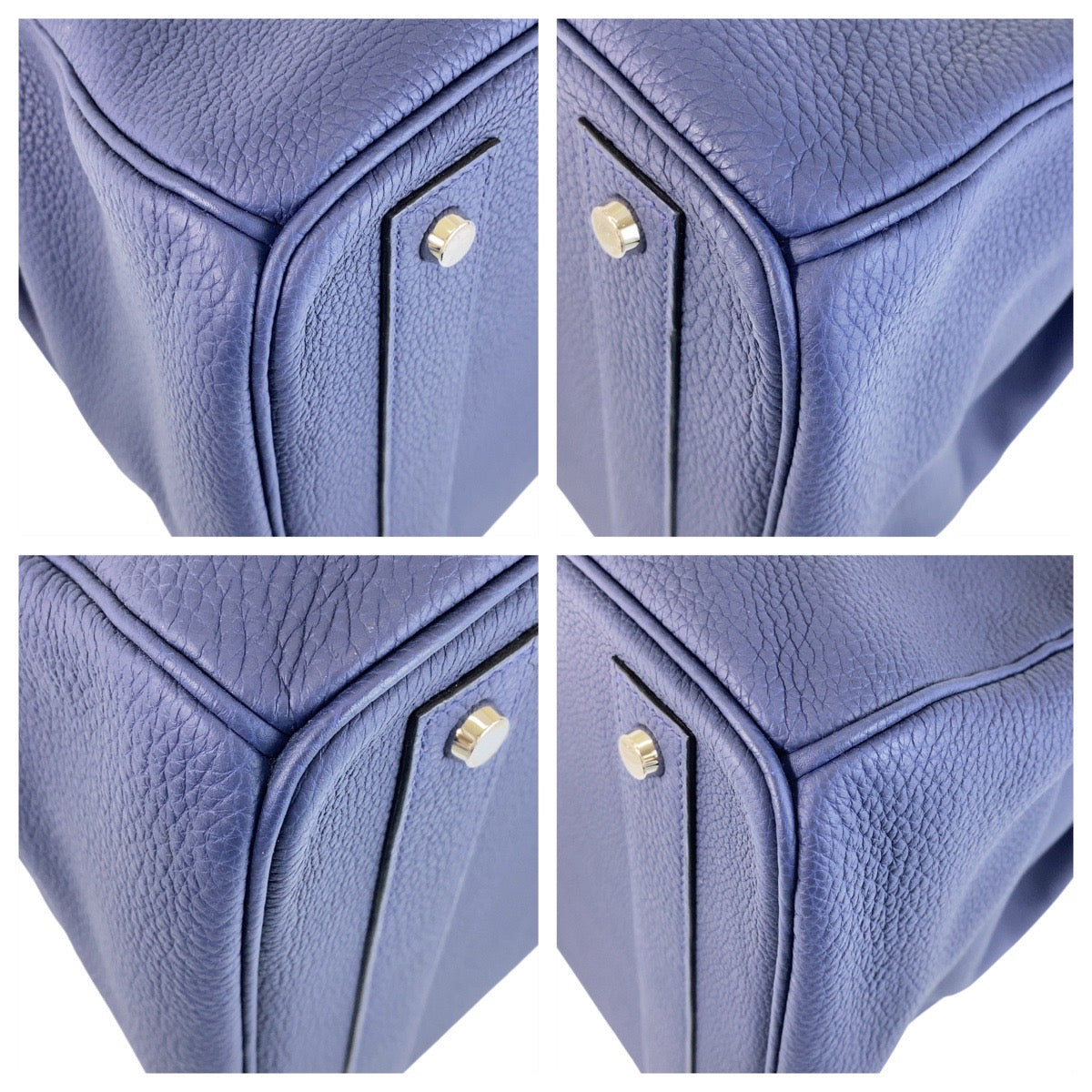 15056
HERMES エルメス オータクロア40 男女兼用 ブルーニュイ シルバー金具 トゴ ハンドバッグ ボストンバッグ U刻印  メンズ