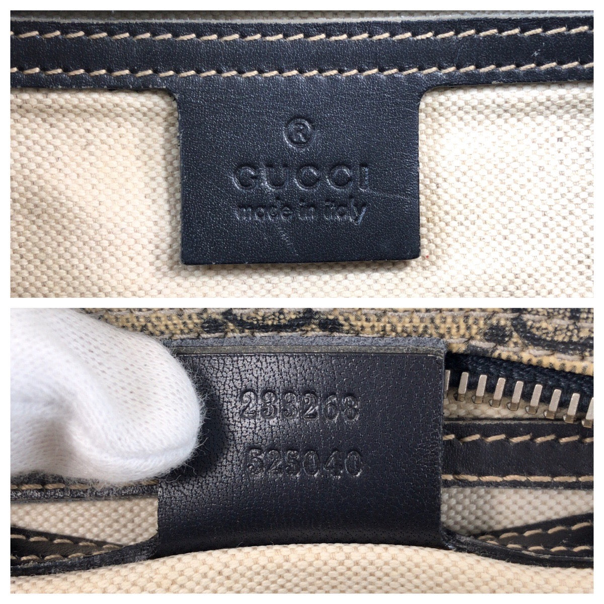 15060
GUCCI グッチ グレー ネイビー シルバー金具 GGスプリームキャンバス / レザー 233268 ショルダーバッグ ポシェット  レディース