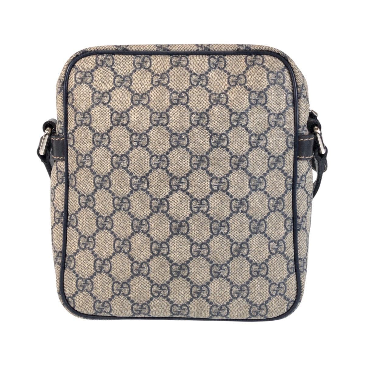 15060
GUCCI グッチ グレー ネイビー シルバー金具 GGスプリームキャンバス / レザー 233268 ショルダーバッグ ポシェット  レディース