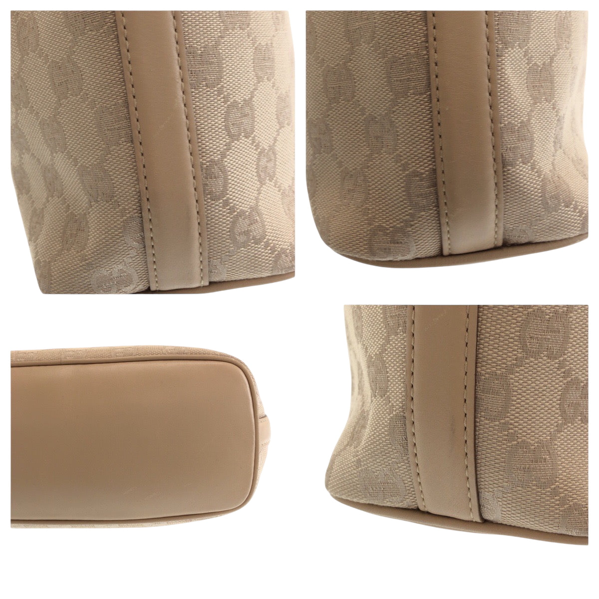 15061
GUCCI グッチ ベージュ シルバー金具 GGキャンバス 73885 ホーボー ワンショルダーバッグ 肩掛け  レディース