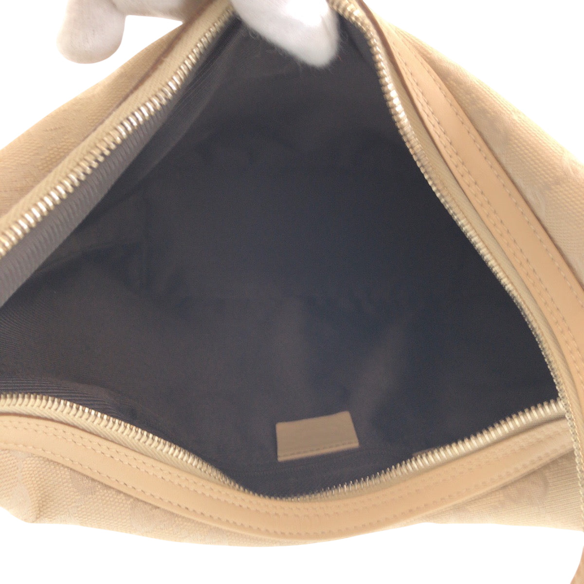 15061
GUCCI グッチ ベージュ シルバー金具 GGキャンバス 73885 ホーボー ワンショルダーバッグ 肩掛け  レディース
