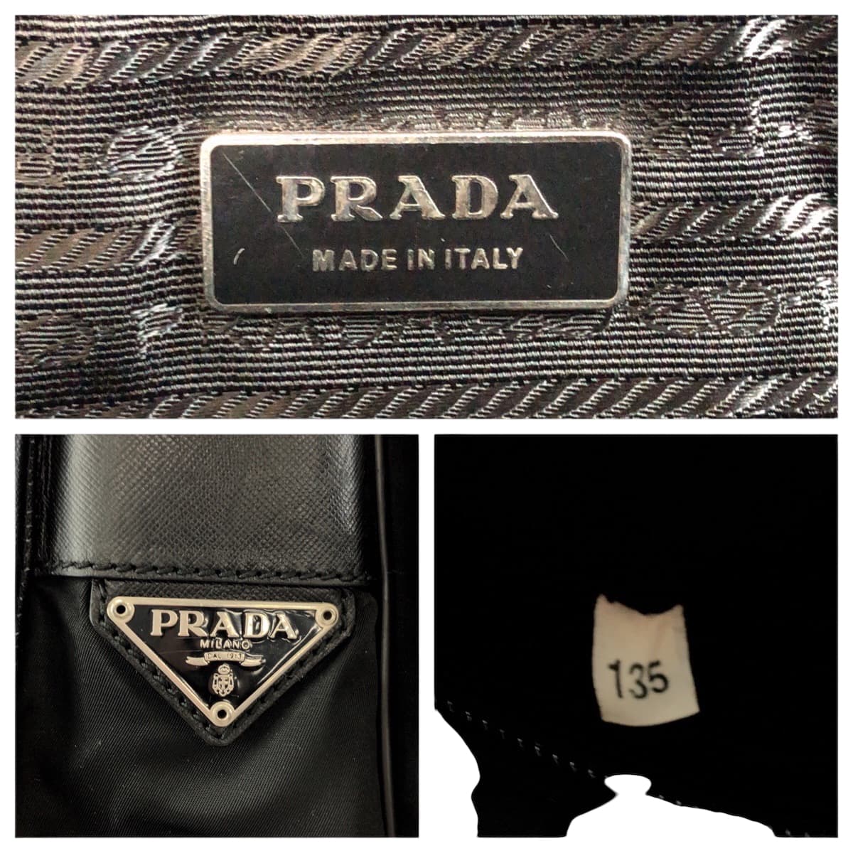15062
PRADA プラダ テスート 三角ロゴプレート ブラック シルバー金具 ナイロン V165 ショルダーバッグ メッセンジャーバッグ  レディース A48