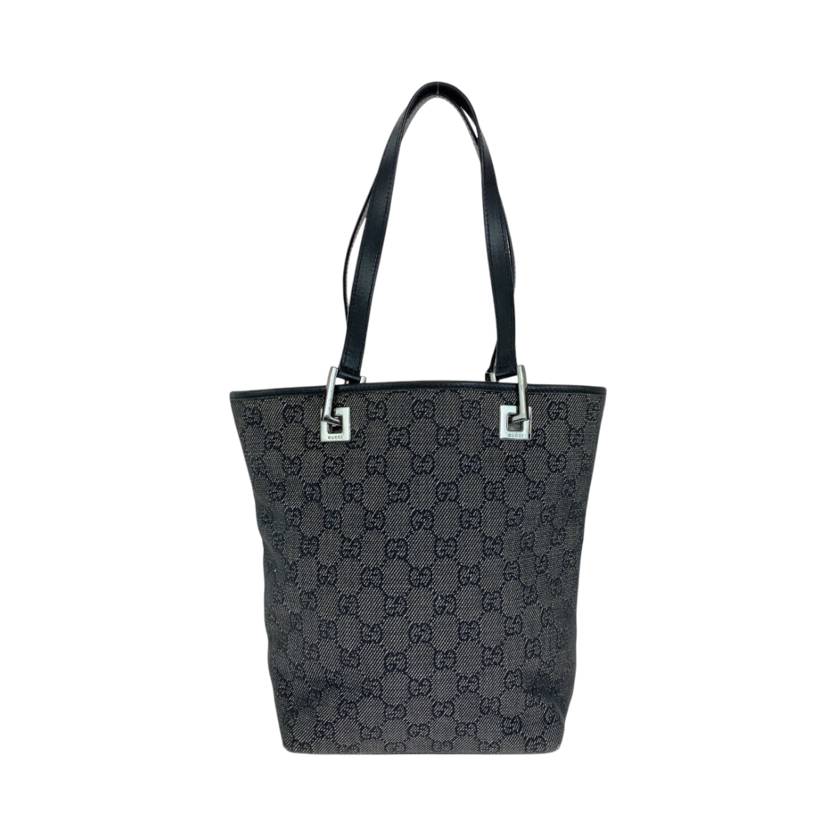 15065
GUCCI グッチ ブラック 黒 シルバー金具 GGキャンバス 31244 トートバッグ ショルダーバッグ  レディース ABP13