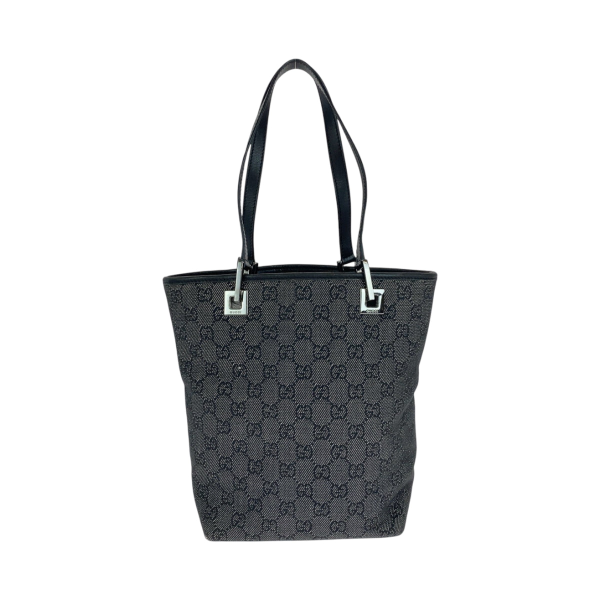 15065
GUCCI グッチ ブラック 黒 シルバー金具 GGキャンバス 31244 トートバッグ ショルダーバッグ  レディース ABP13