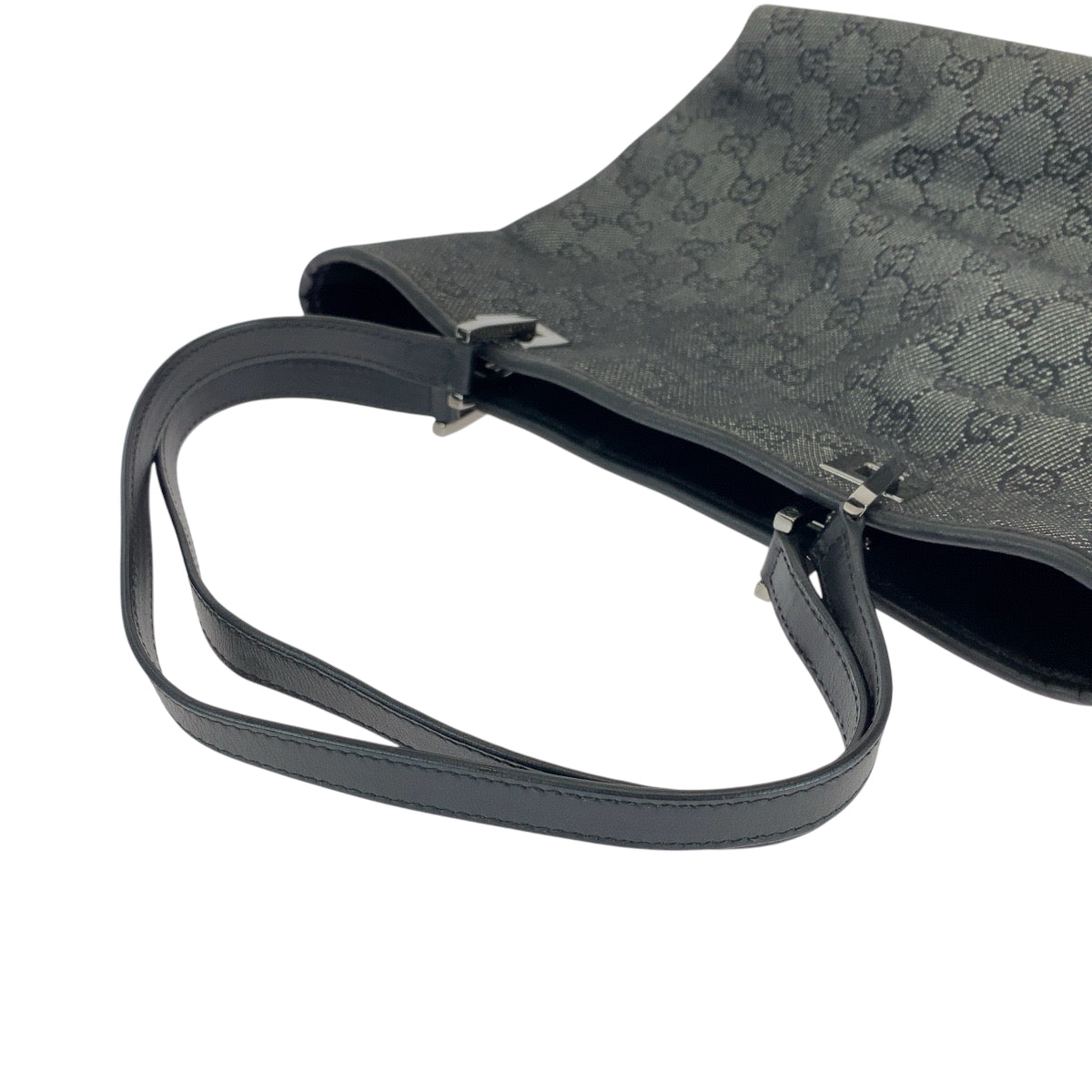 15065
GUCCI グッチ ブラック 黒 シルバー金具 GGキャンバス 31244 トートバッグ ショルダーバッグ  レディース ABP13