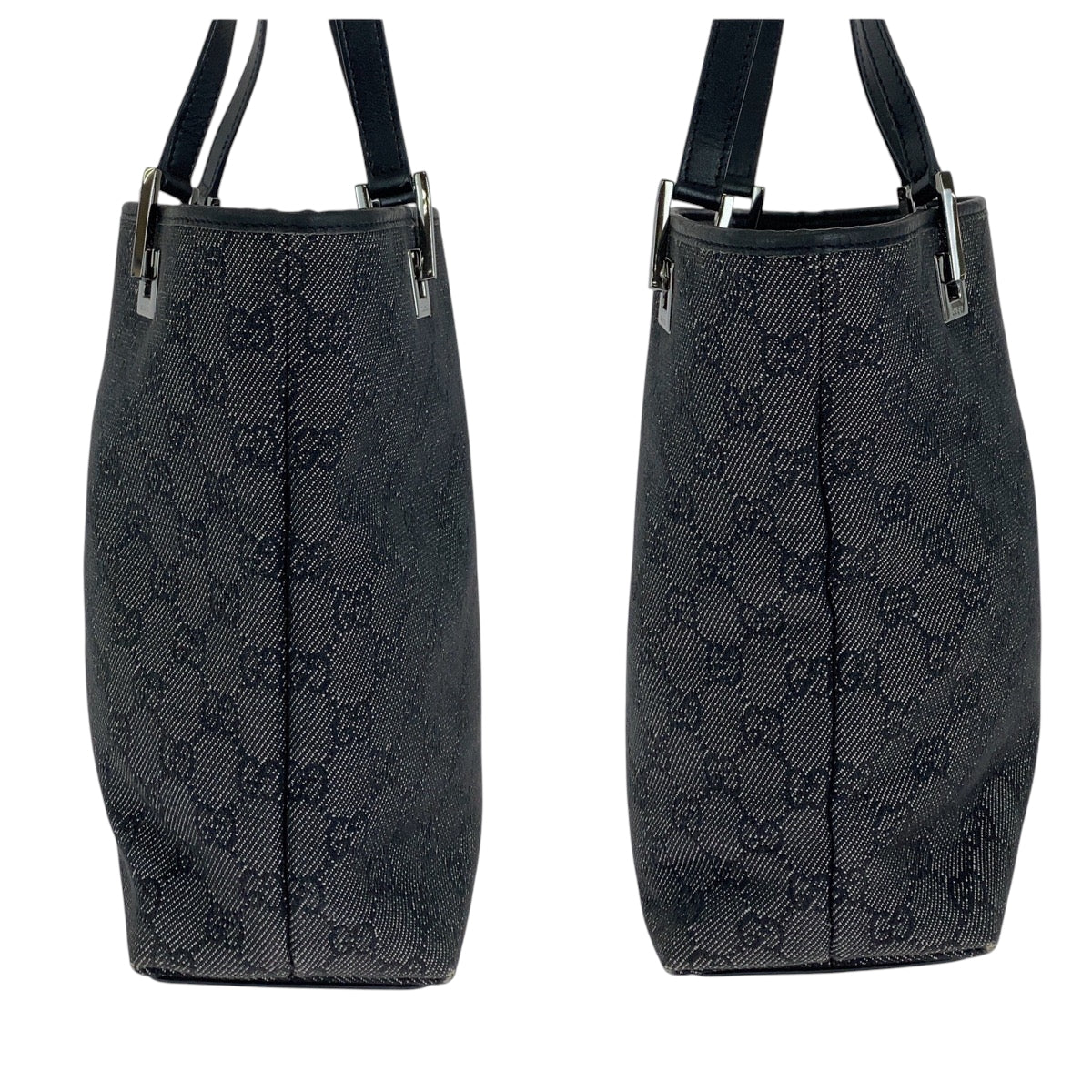 15065
GUCCI グッチ ブラック 黒 シルバー金具 GGキャンバス 31244 トートバッグ ショルダーバッグ  レディース ABP13