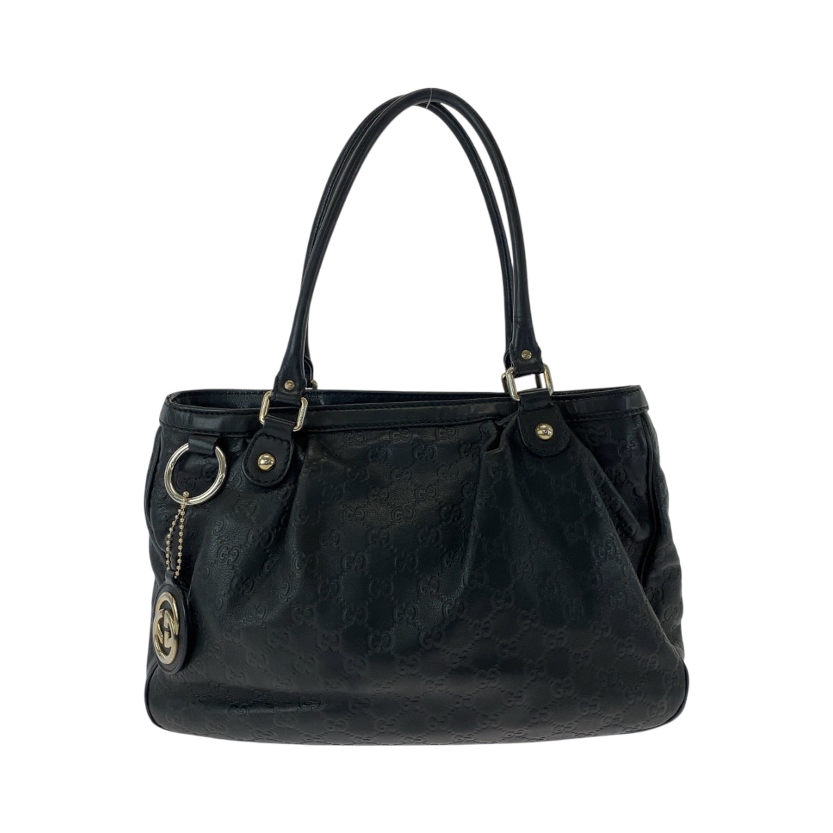 15070
GUCCI グッチ スーキー ブラック 黒 ゴールド金具 レザー 296853 トートバッグ ショルダーバッグ  レディース