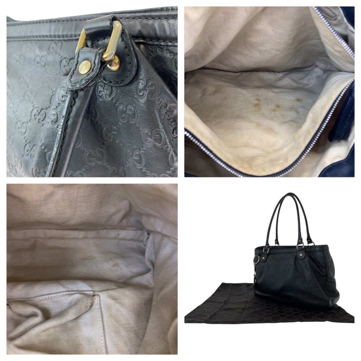 15070
GUCCI グッチ スーキー ブラック 黒 ゴールド金具 レザー 296853 トートバッグ ショルダーバッグ  レディース