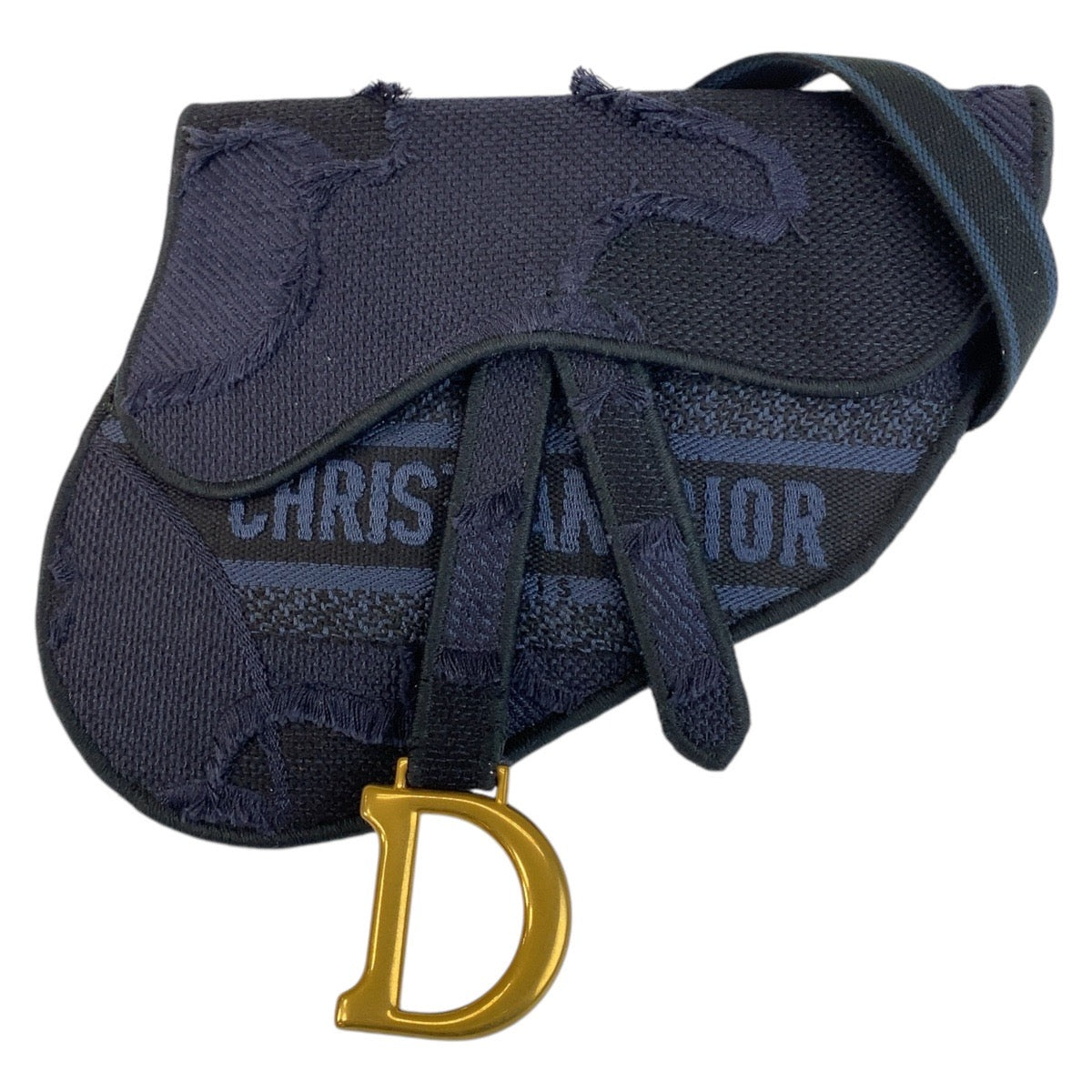 15071
Dior ディオール サドルバッグ ネイビー ゴールド金具 キャンバス ボディバッグ ショルダーバッグ  レディース