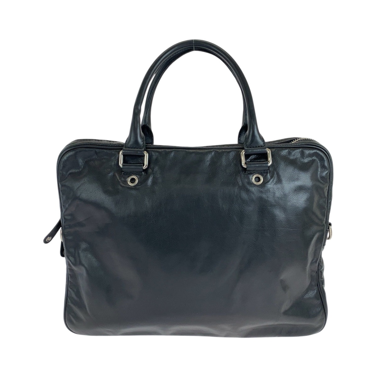 15073
GUCCI グッチ ブラック 黒 シルバー金具 レザー 211113 ビジネスバッグ ハンドバッグ  メンズ A39