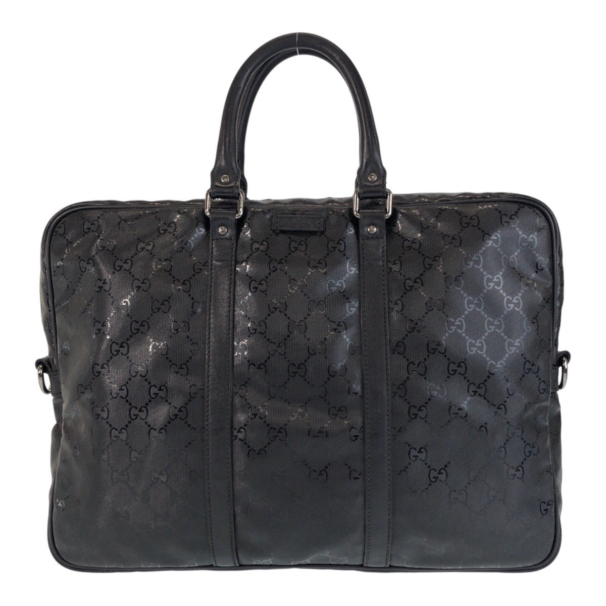 15074
GUCCI グッチ GGインプリメ ブラック 黒 PVC / レザー 201480 ビジネスバッグ ブリーフケース  メンズ