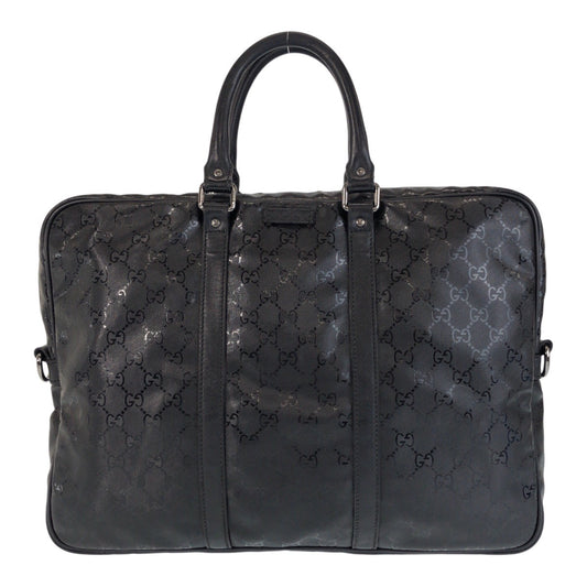 15074
GUCCI グッチ GGインプリメ ブラック 黒 PVC / レザー 201480 ビジネスバッグ ブリーフケース  メンズ