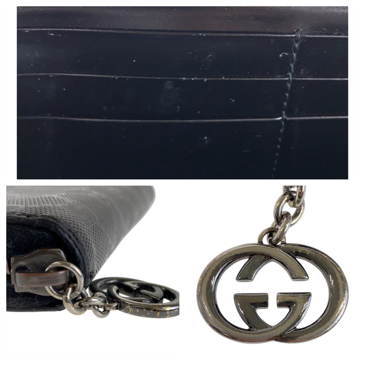 15083
LOUIS VUITTON ルイヴィトン GGインプリメ インターロッキング ブラック 黒 PVC 212110 長財布 ロングウォレット  レディース