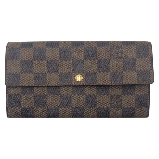 15085
LOUIS VUITTON ルイヴィトン ダミエ ポルトフォイユ サラ ブラウン PVC N61734 長財布 ロングウォレット  レディース