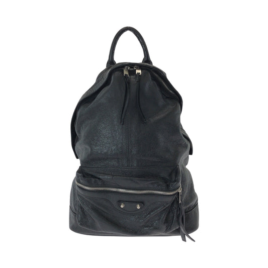 15091
BALENCIAGA バレンシアガ クラシック ブラック 黒 シルバー金具 レザー 435315 1000 リュックサック バッグパック  メンズ