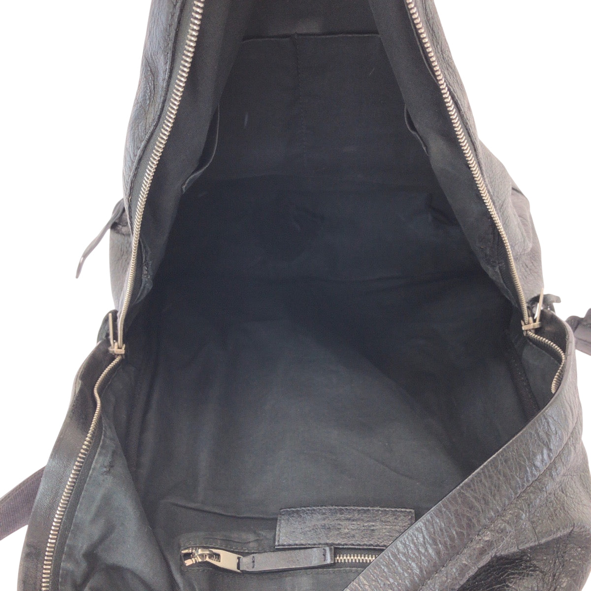 15091
BALENCIAGA バレンシアガ クラシック ブラック 黒 シルバー金具 レザー 435315 1000 リュックサック バッグパック  メンズ