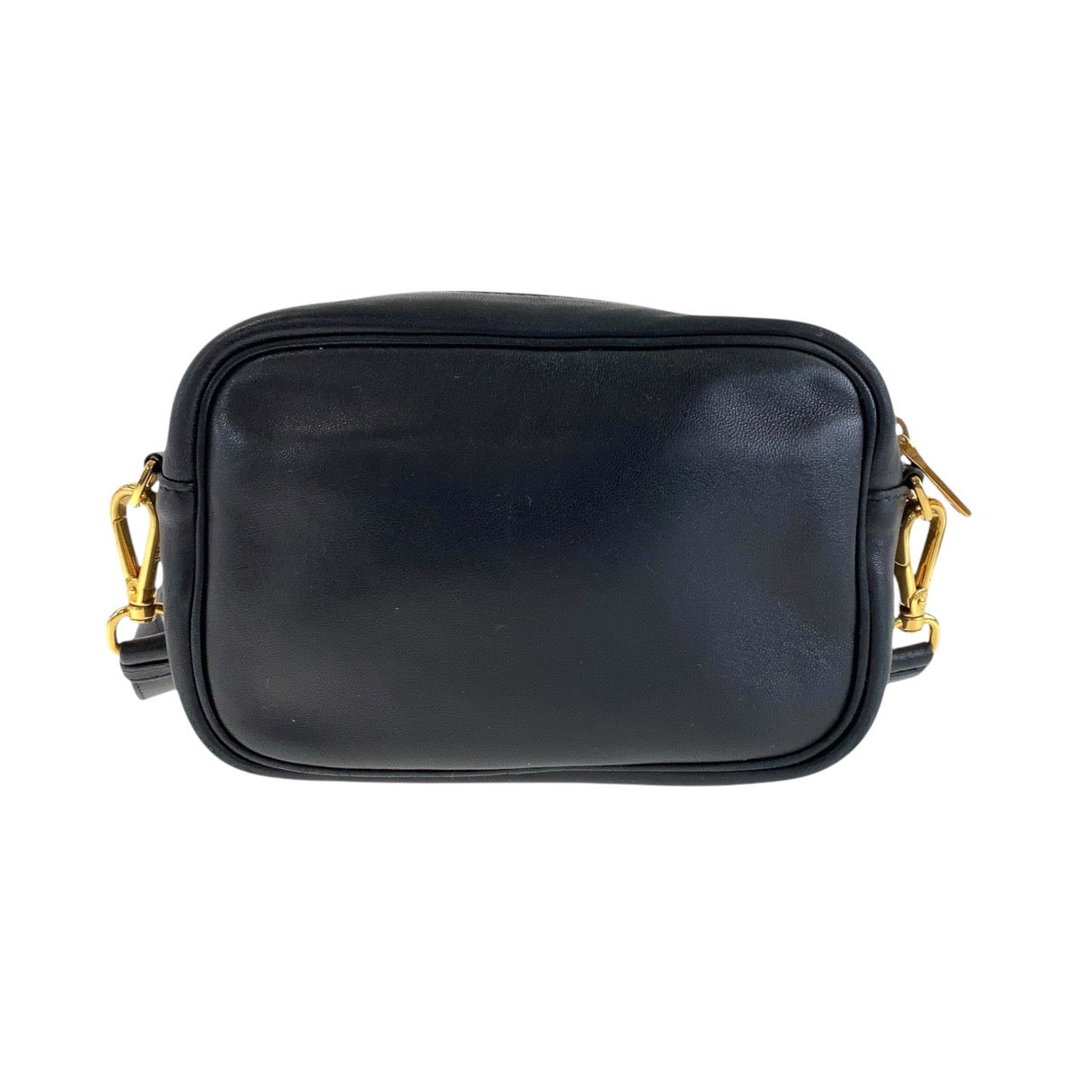 15092
PRADA プラダ リボン レッド ブラック 黒 ゴールド金具 レザー ショルダーバッグ ポシェット レディース ABP41