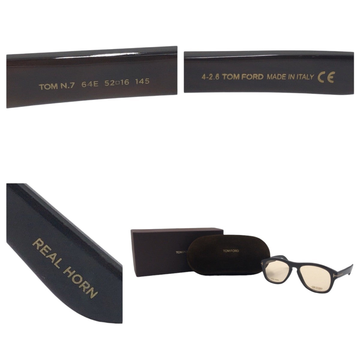 15106
TOM FORD トムフォード ブラウン プラスチック TOM.N7 64F 52◻︎16 145 サングラス ティアドロップ  メンズ