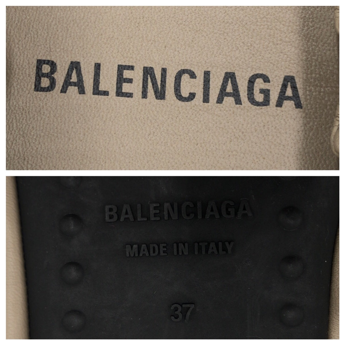 15110
BALENCIAGA バレンシアガ ベージュ レザー バレエシューズ フラットシューズ  レディース