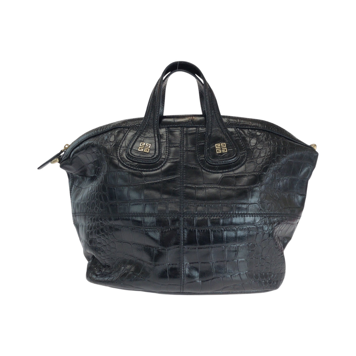 15115
Givenchy ジバンシー ナイチンゲール 型押し ブラック 黒 ゴールド金具 レザー SI0170 ショルダーバッグ ハンドバッグ 2way  レディース