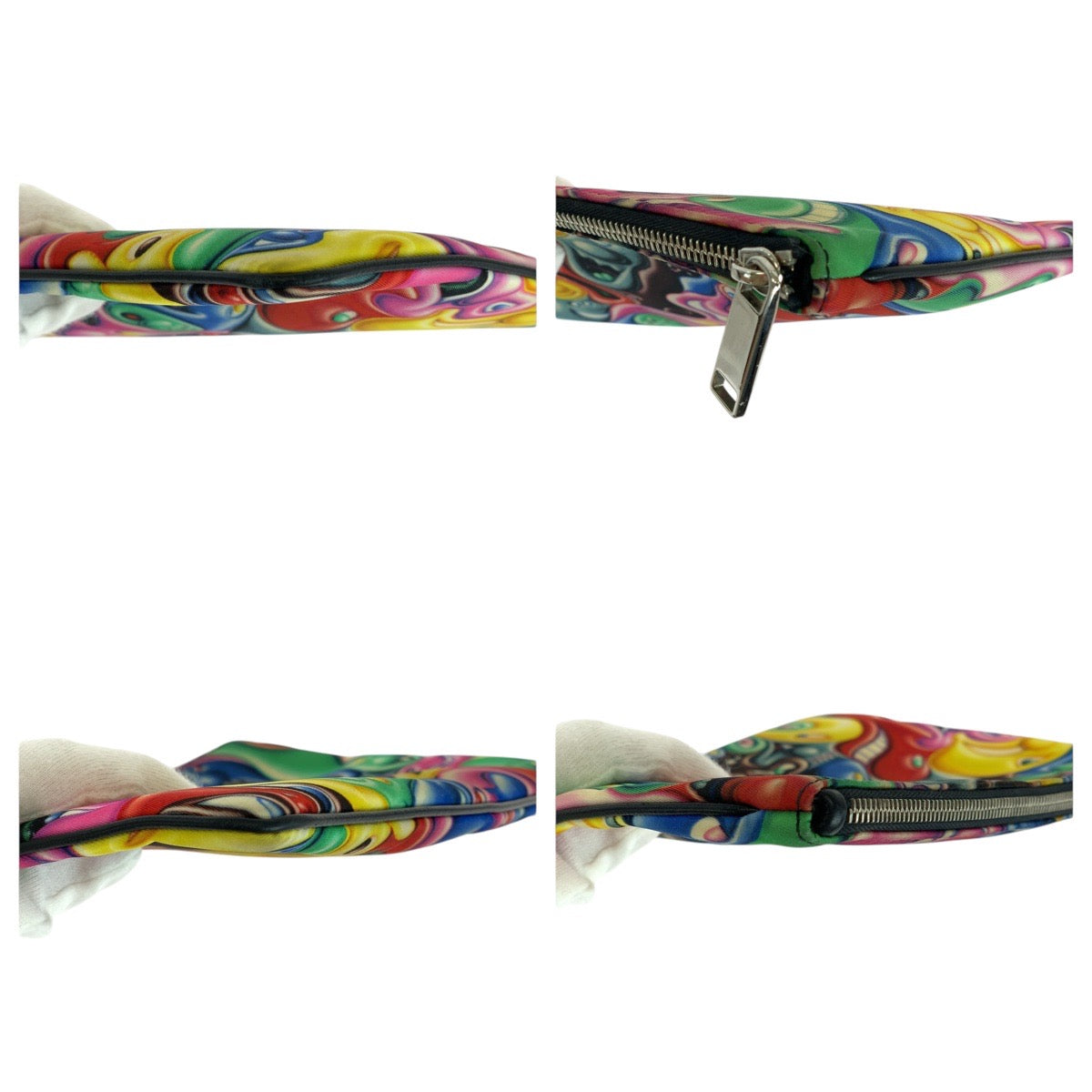 15127
Dior ディオール KENNY SCHARF ケニー シャーフ コラボ グラフィック ブラック マルチカラー シルバー金具 ナイロン クラッチバッグ ポーチ 男女兼用  レディース