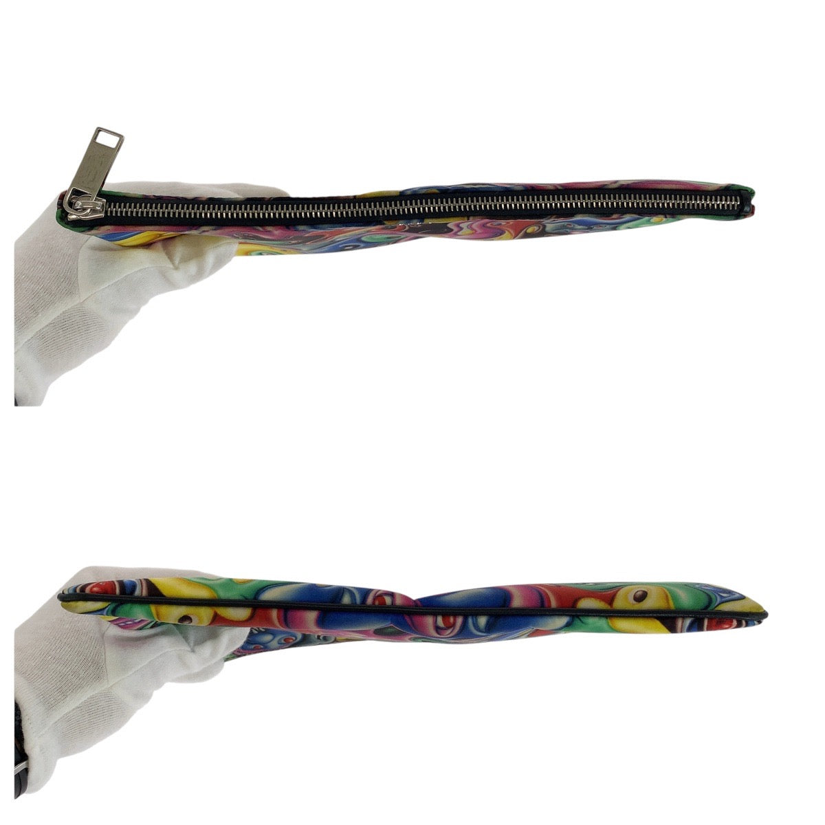 15127
Dior ディオール KENNY SCHARF ケニー シャーフ コラボ グラフィック ブラック マルチカラー シルバー金具 ナイロン クラッチバッグ ポーチ 男女兼用  レディース