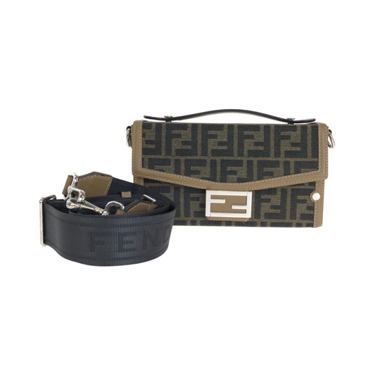 15130
FENDI フェンディ ズッカ ソフトトランクバケット ブラウン シルバー金具 キャンバス / レザー 9VA565 AEBV ショルダーバッグ ハンドバッグ 2way  レディース