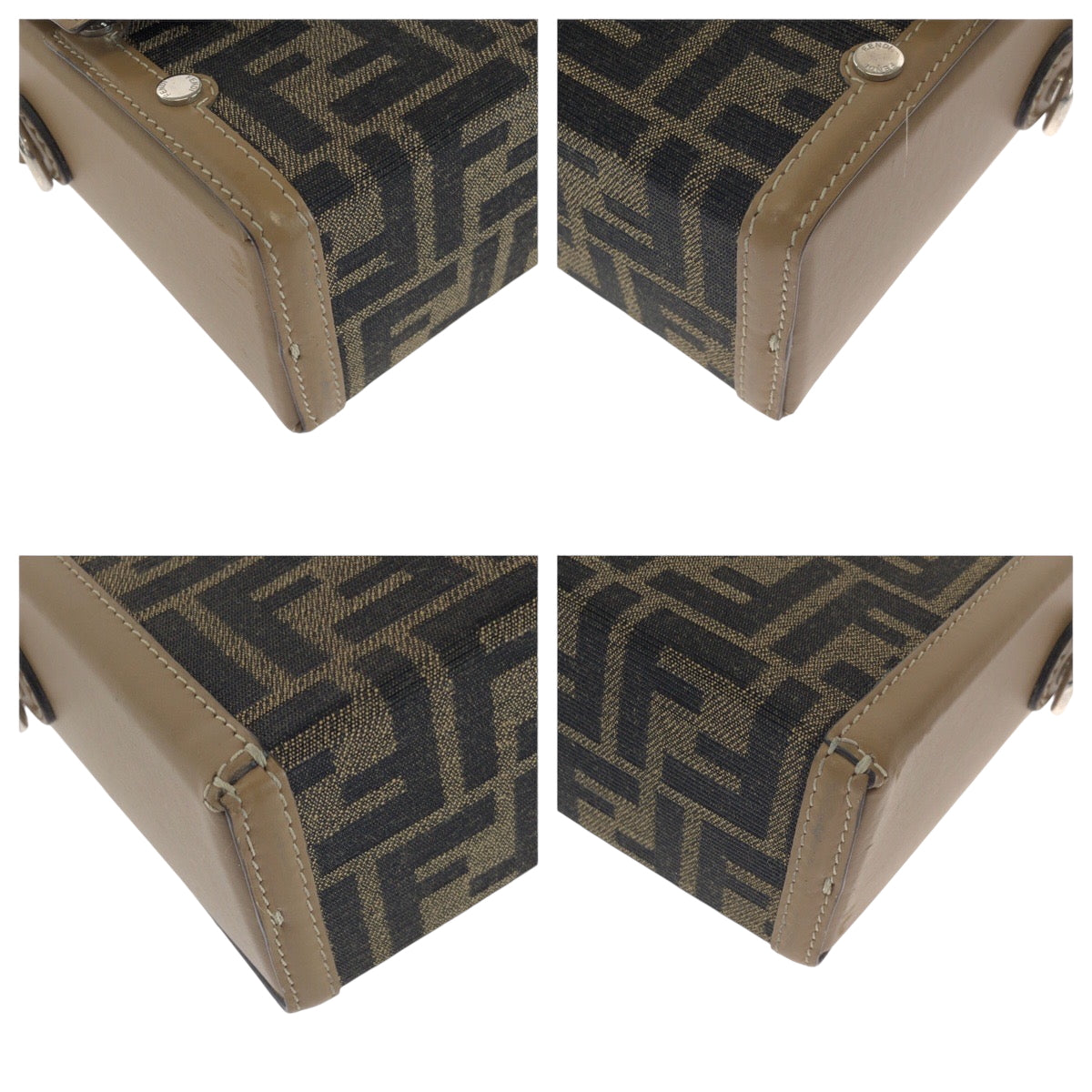 15130
FENDI フェンディ ズッカ ソフトトランクバケット ブラウン シルバー金具 キャンバス / レザー 9VA565 AEBV ショルダーバッグ ハンドバッグ 2way  レディース