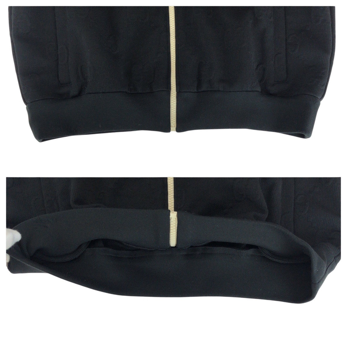 15132
GUCCI グッチ GG柄 サイズS ブラック 黒 ポリエステル 661783 XJDEM パーカー ジップパーカー  レディース A55