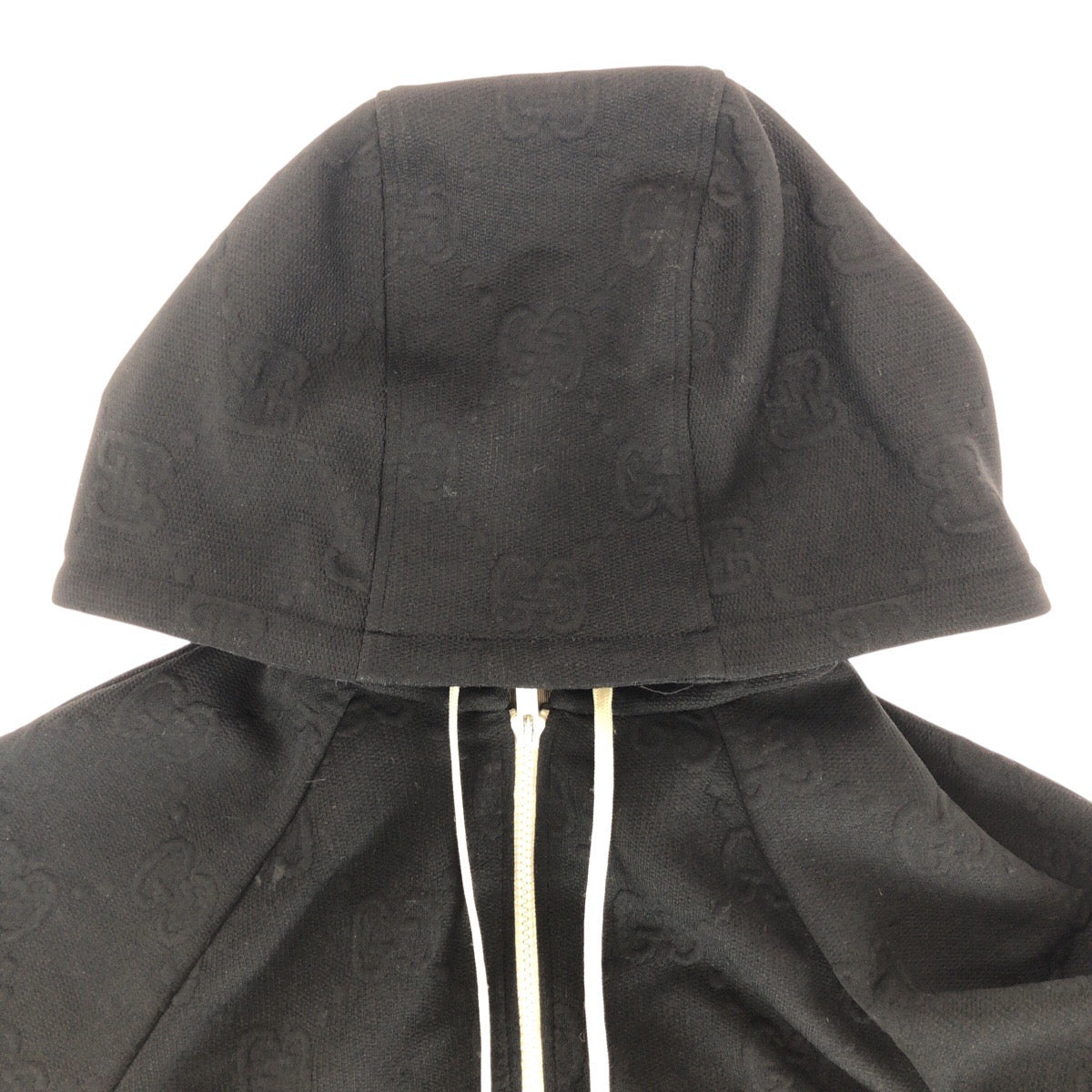 15132
GUCCI グッチ GG柄 サイズS ブラック 黒 ポリエステル 661783 XJDEM パーカー ジップパーカー  レディース A55