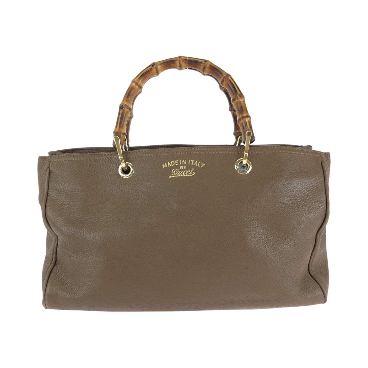 15139
GUCCI グッチ バンブー ブラウン ゴールド金具 レザー 323660 ハンドバッグ トートバッグ  レディース