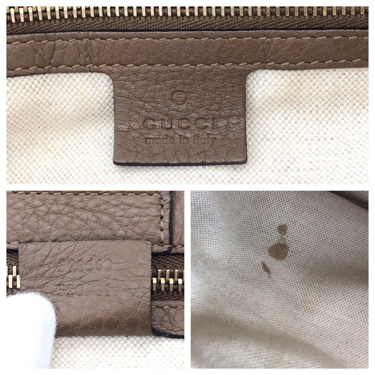15139
GUCCI グッチ バンブー ブラウン ゴールド金具 レザー 323660 ハンドバッグ トートバッグ  レディース