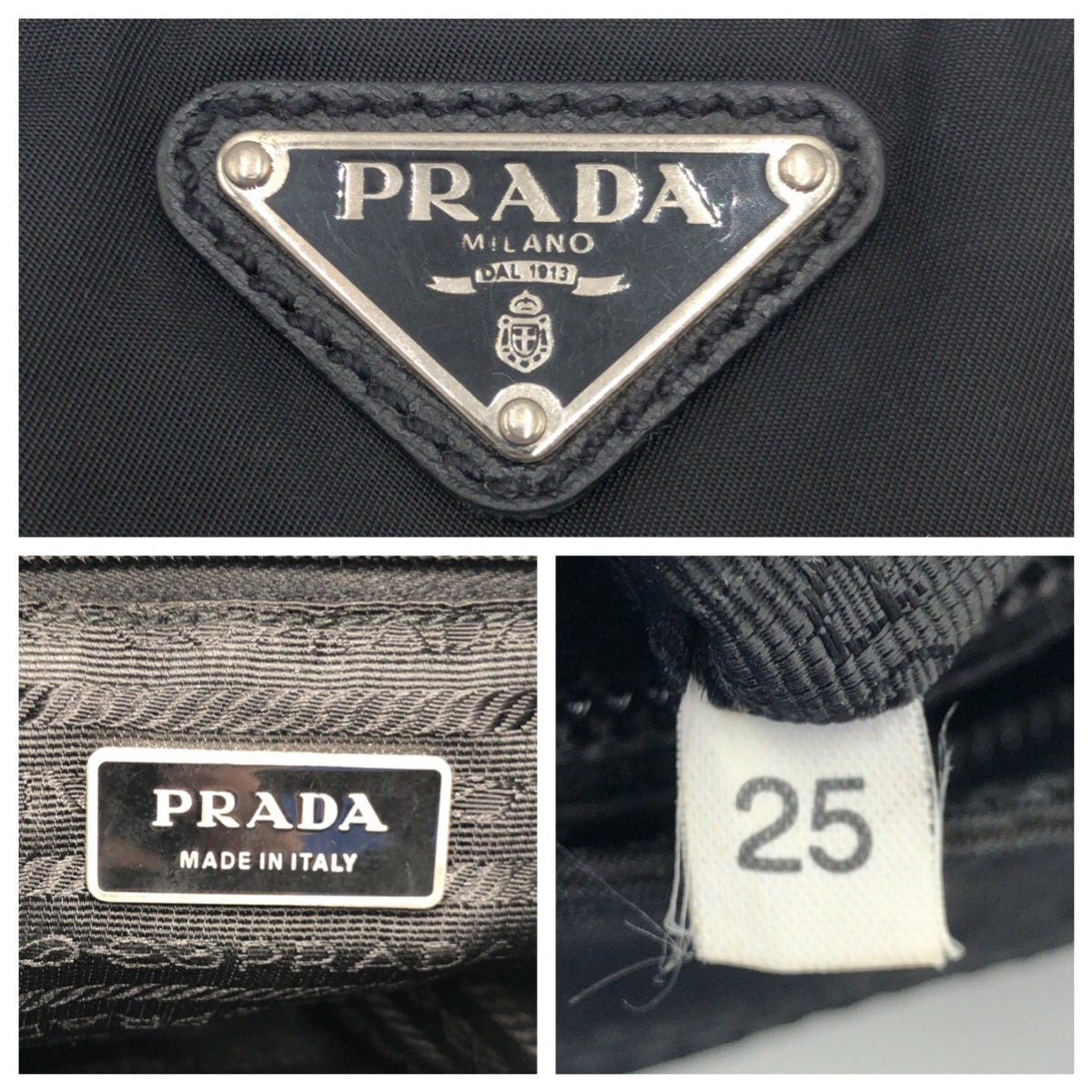 15143
PRADA プラダ テスート 三角ロゴ ブラック 黒 ナイロン ショルダーバッグ 男女兼用  レディース ABP38